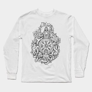 Viking vegvisir nordic pagan Long Sleeve T-Shirt